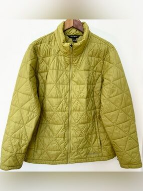 Eddie Bauer Quilted Jacket Women’s 2XL Lightweight Chartreuse Coat